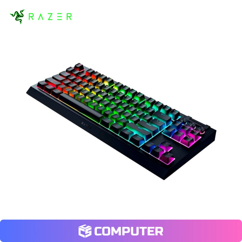 TECLADO RAZER BLACKWIDOW V4 TENKEYLESS HYPERSPEED SWITCH ORANGE