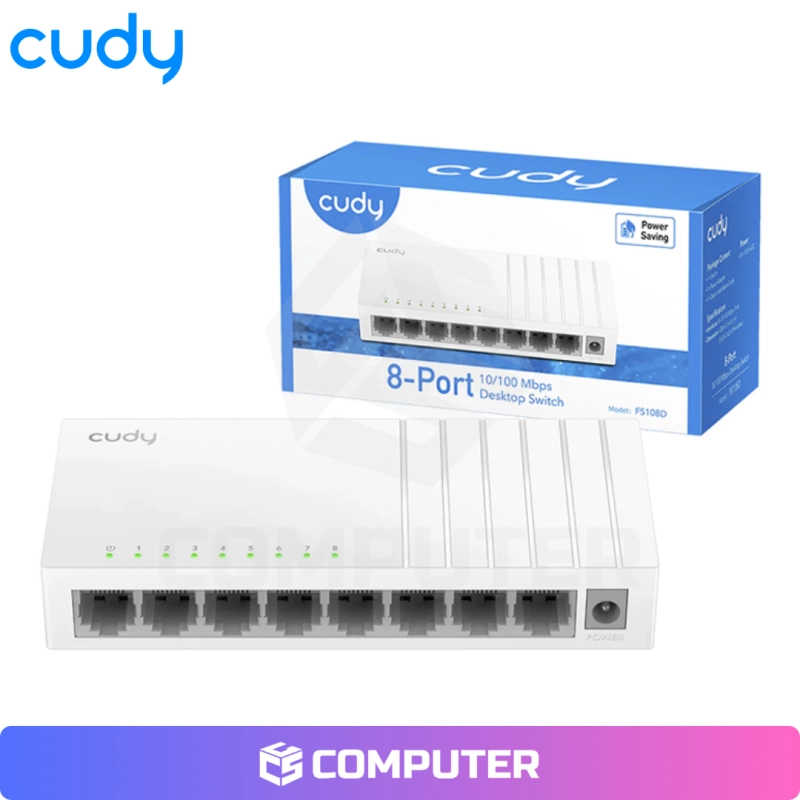SWITCH FAST ETHERNET CUDY FS108D 8 PUERTOS