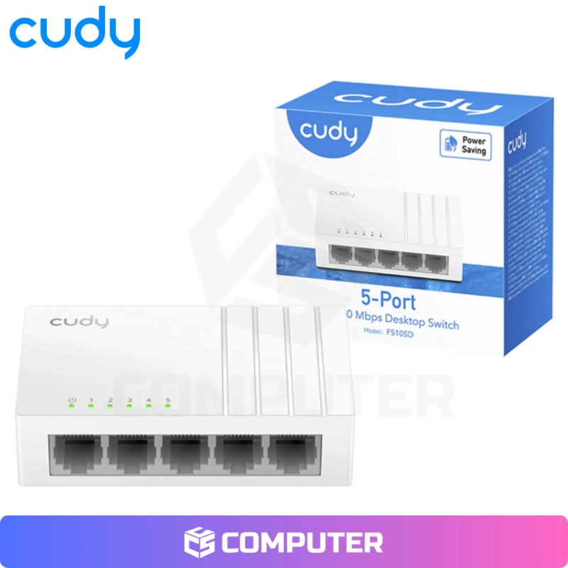 SWITCH FAST ETHERNET CUDY FS105D 5 PUERTOS
