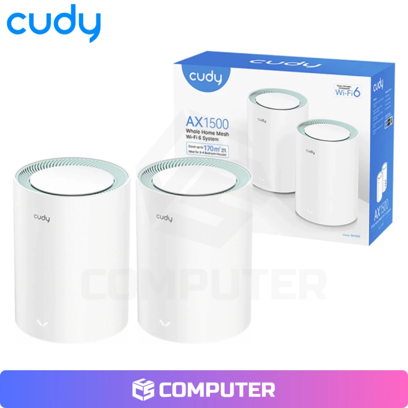 SISTEMA WIFI 6 MESH CUDY M1500 AX1500 PACK X2