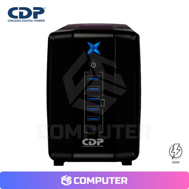 UPS CDP R-UPR1008I 1000VA/ 500W 8 SALIDAS/ 5 USB/ 1 TIPO C