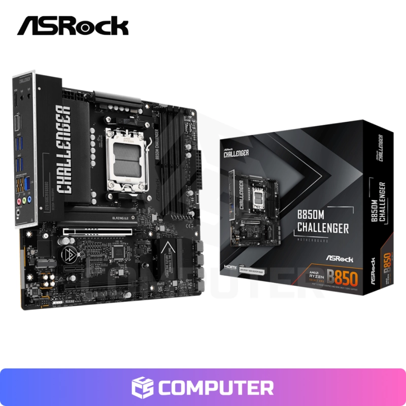 PLACA MADRE ASROCK CHALLENGER B850M WIFI DDR5/AM5