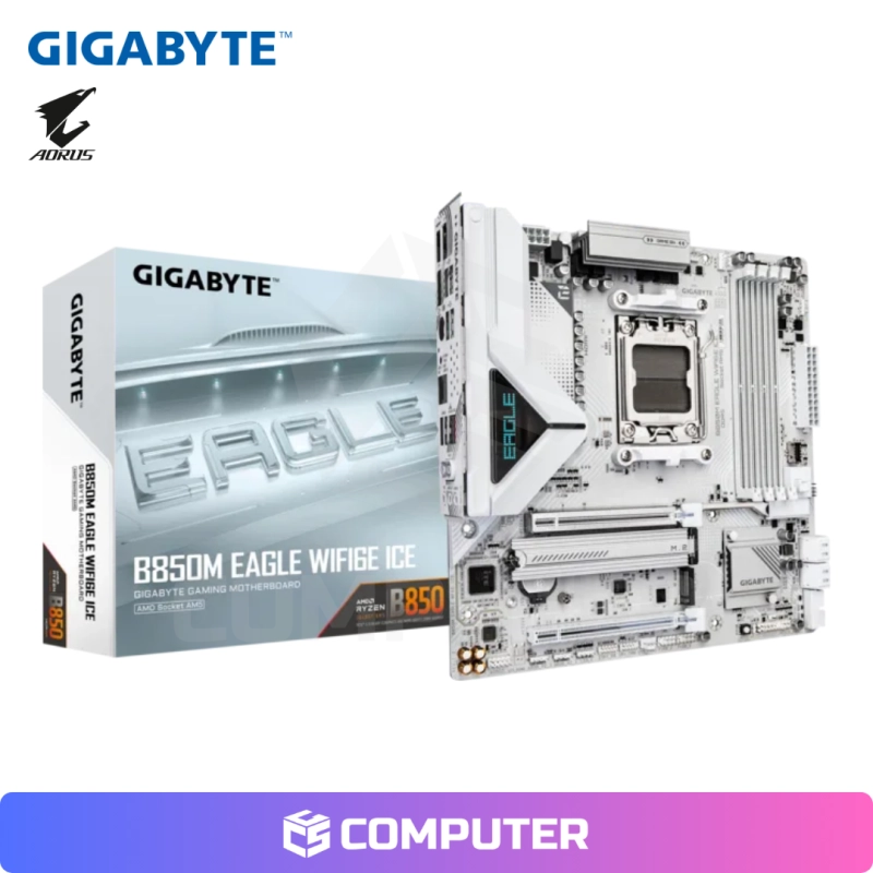PLACA MADRE GIGABYTE B850M EAGLE ICE WIFI6E DDR5/AM5