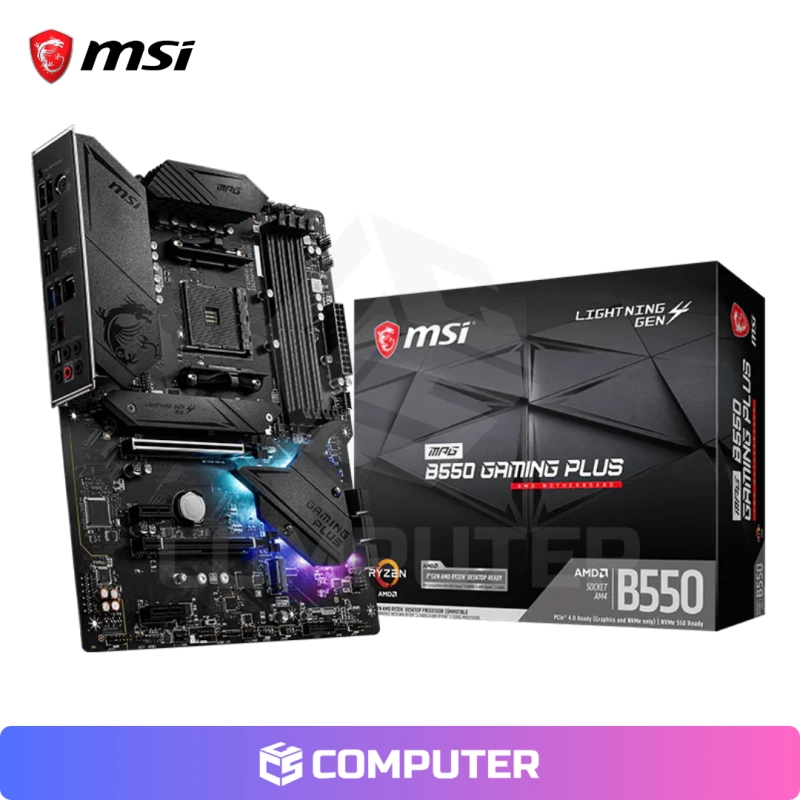 PLACA MADRE MSI MPG B550 GAMING PLUS ATX DDR4/AM4