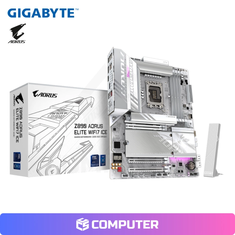 PLACA MADRE GIGABYTE Z890 AORUS ELITE ICE WIFI7/DDR5/LGA1851