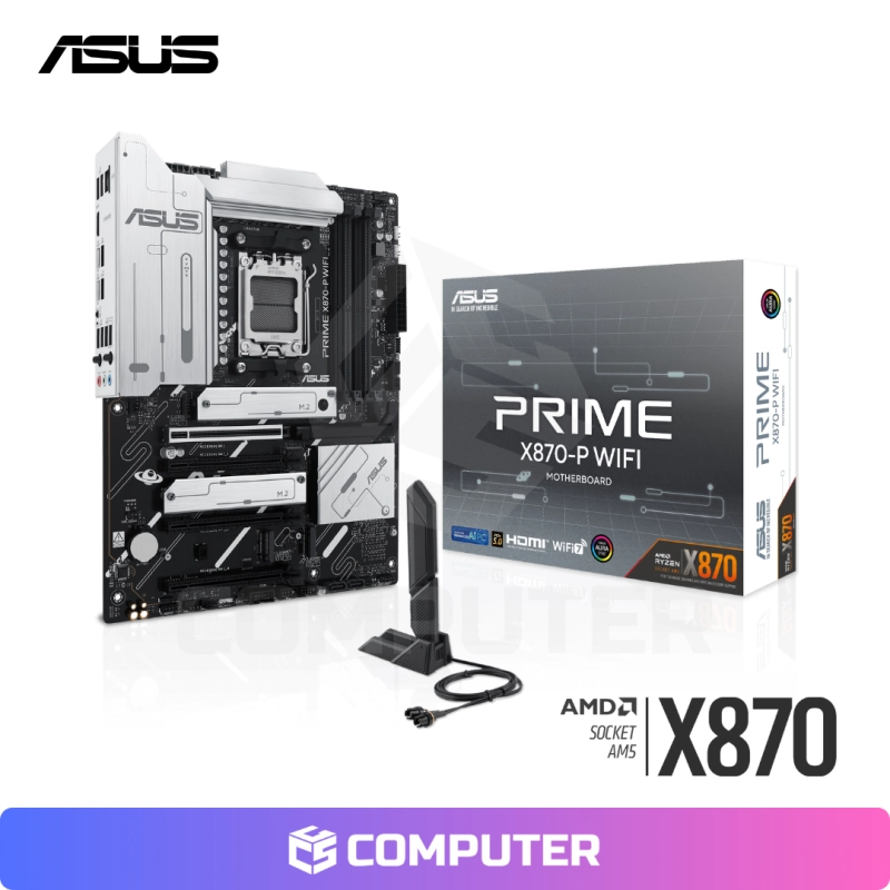 PLACA MADRE ASUS PRIME X870 P WIFI7/DDR5/AM5