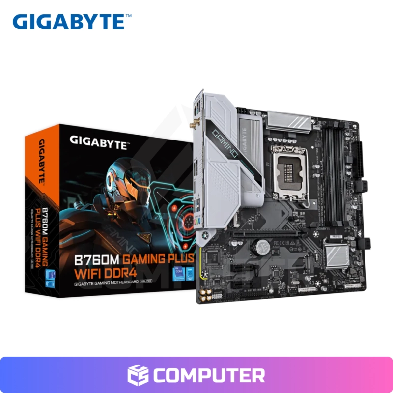 PLACA MADRE GIGABYTE B760M GAMING PLUS WIFI DDR4 /LGA1700
