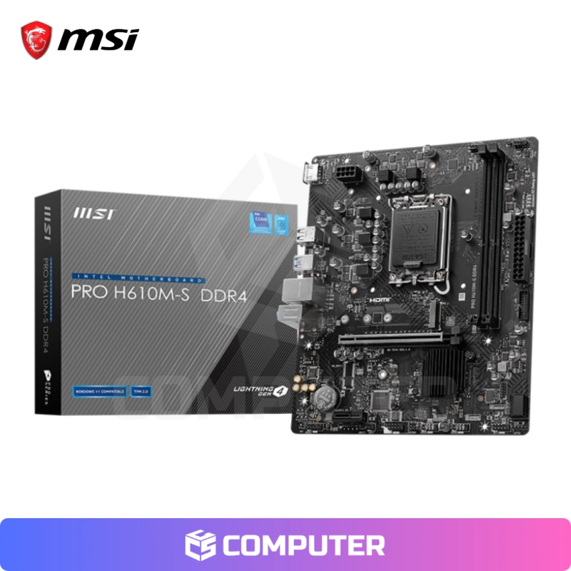 PLACA MADRE MSI PRO H610M-S M.2 /DDR4/LGA1700