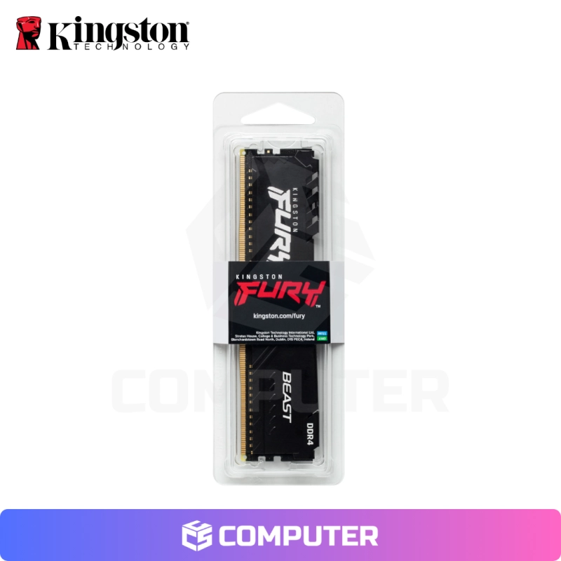 MEMORIA RAM KINGSTON FURY BEAST 8GB 3200MHZ DDR4 BLACK CL16
