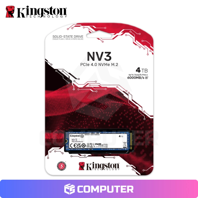 DISCO SOLIDO SSD M.2 PCIe 4TB KINGSTON NV3 PCI4 6000mb/s