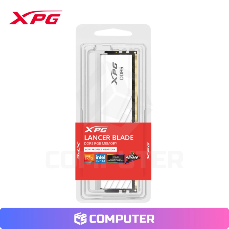 MEMORIA RAM XPG LANCER BLADE 16GB DDR5 RGB WHITE 6000MHZ CL48 SOLO PC