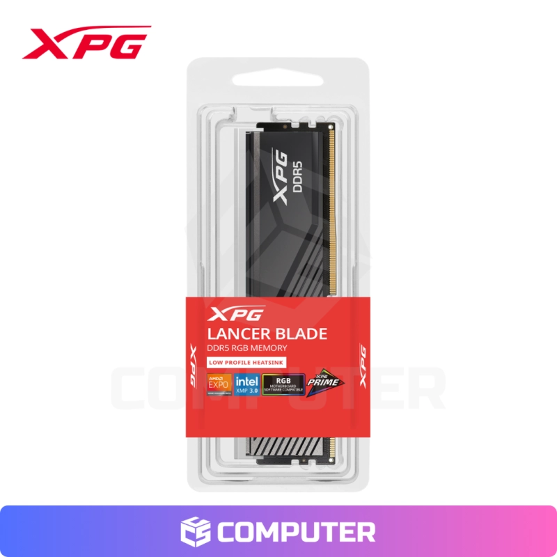 MEMORIA RAM XPG LANCER BLADE 16GB DDR5 RGB BLACK 6000MHz CL36