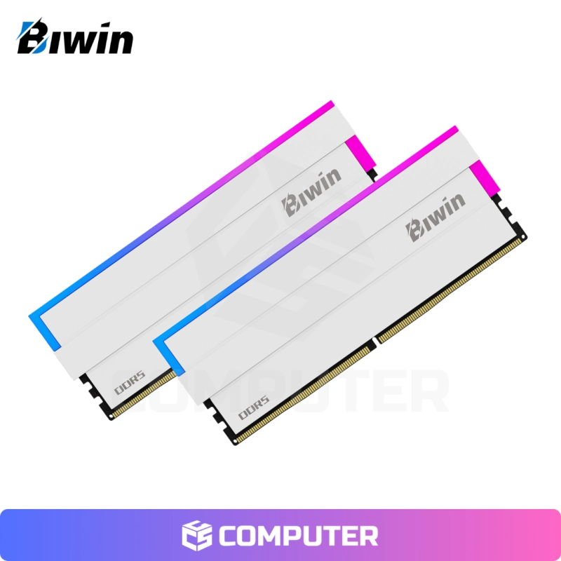 MEMORIA RAM BIWIN DW100 32GB (2X16GB) DDR5 6000MHZ CL36 RGB WHITE