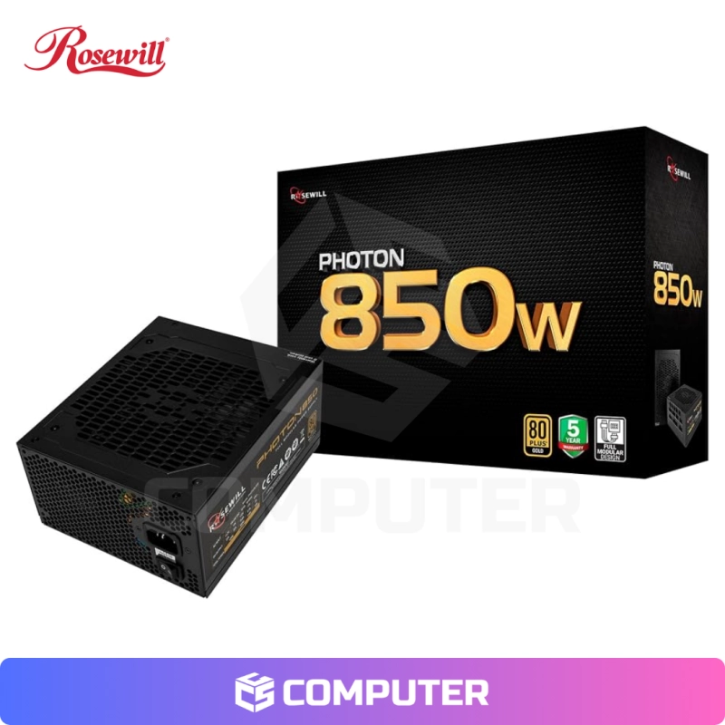 FUENTE DE PODER ROSEWILL 850W 80 PLUS GOLD FULL MODULAR BLACK
