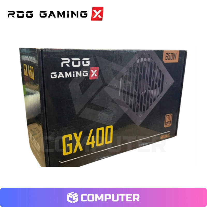 FUENTE DE PODER ROGX GAMING 400W REAL BLACK