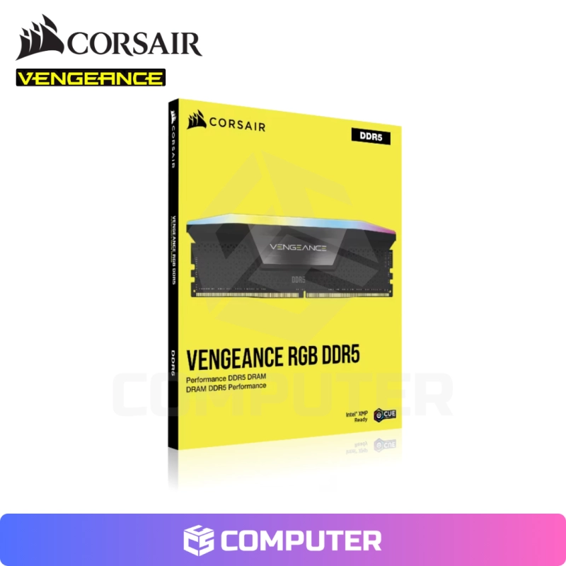 MEMORIA RAM CORSAIR VENGEANCE BLACK RGB DDR5 32GB(2X16) 6000MT/s CL36