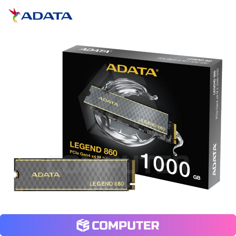 DISCO SOLIDO SSD 1TB M.2 ADATA, LEGEND 860 GEN 4X4 NVME 6000MBS/s C/DISP ALUMINIO
