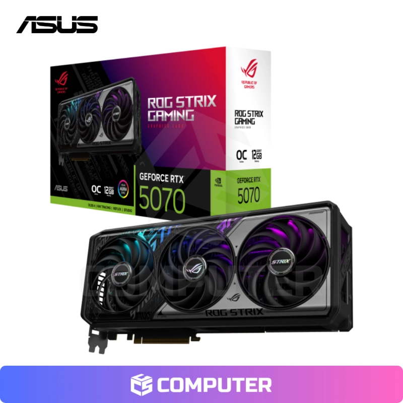 TARJETA DE VIDEO GEFORCE RTX 5070 12GB ASUS ROG STRIX OC