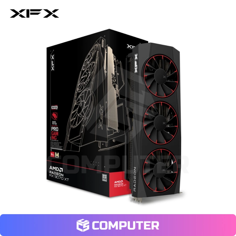 TARJETA DE VIDEO XFX QUICKSILVER MAGNETIC AIR RX9070 XT 16GB BK