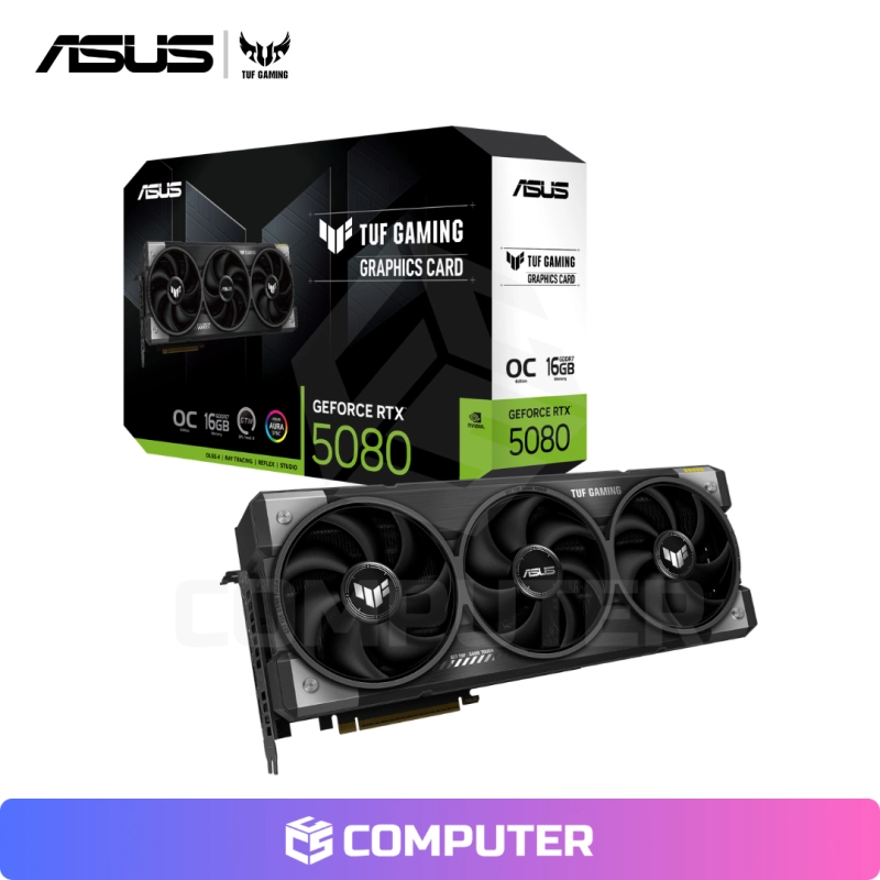 TARJETA DE VIDEO ASUS TUF GEFORCE RTX 5080 16GB GDDR7 256BITS OC
