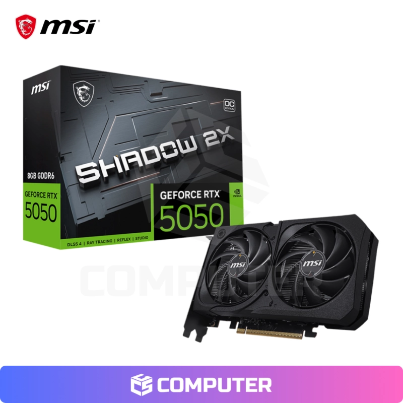 TARJETA DE VIDEO MSI GEFORCE RTX 5050 8GB SHADOW 2X OC