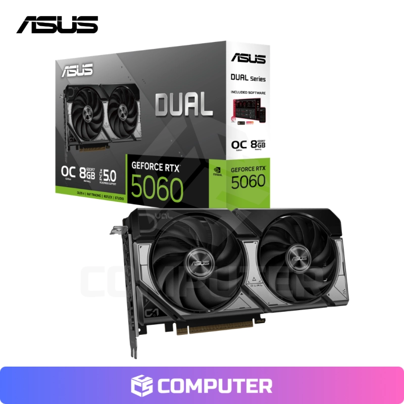 TARJETA DE VIDEO ASUS RTX 5060 DUAL OC 8GB GDDR7