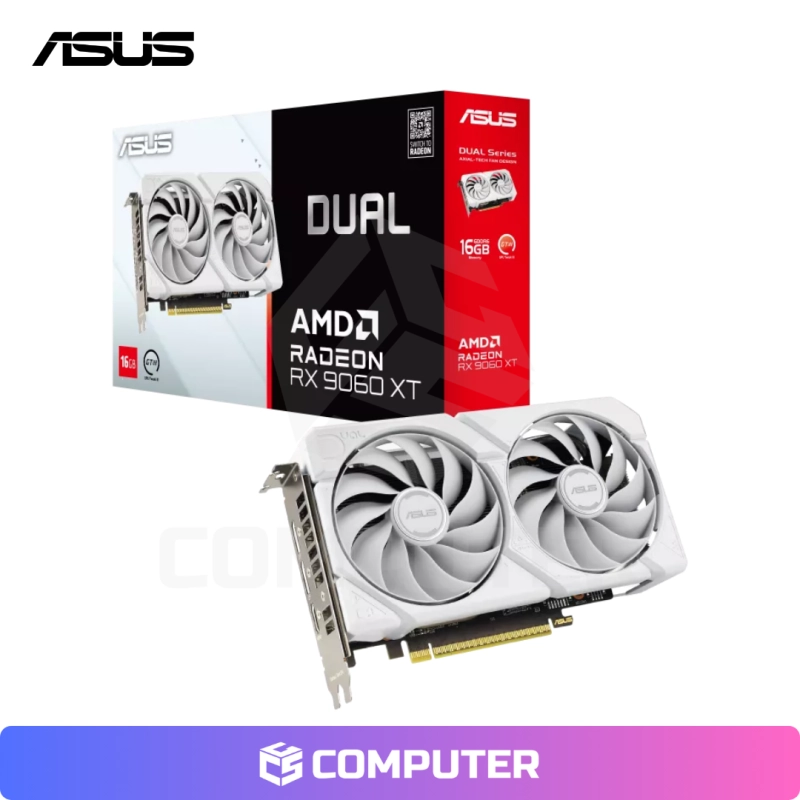 TARJETA DE VIDEO ASUS DUAL RADEON 9060XT 16GB GDDR6 WHITE