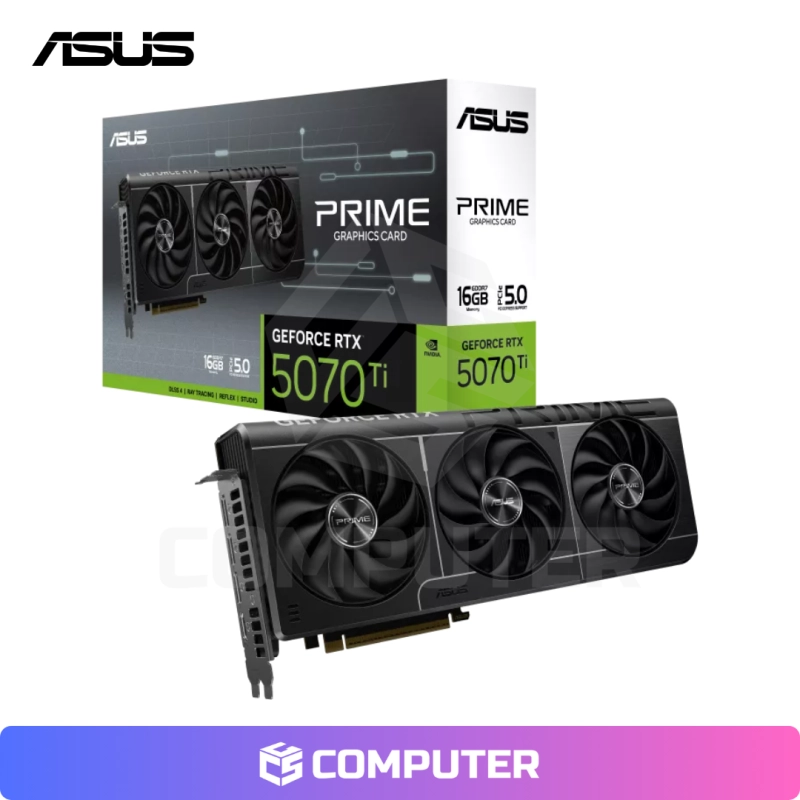 TARJETA DE VIDEO ASUS PRIME GEFORCE RTX 5070 TI OC 16GB