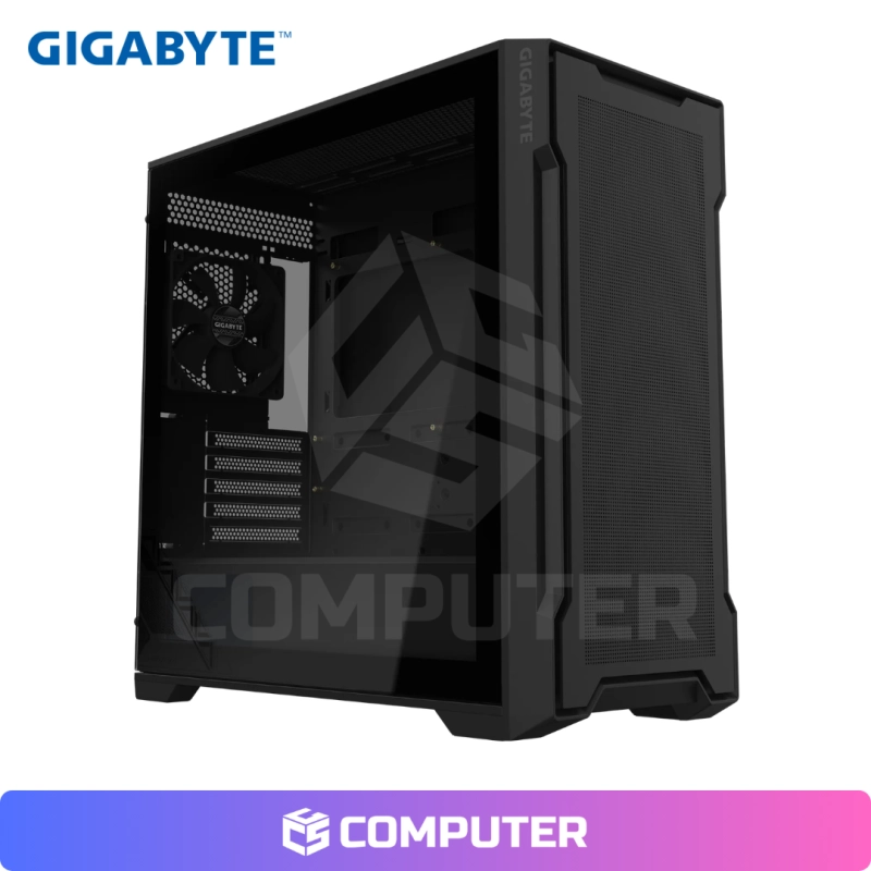 CASE GIGABYTE C102 GLASS MID TOWER BLACK PLASTIC