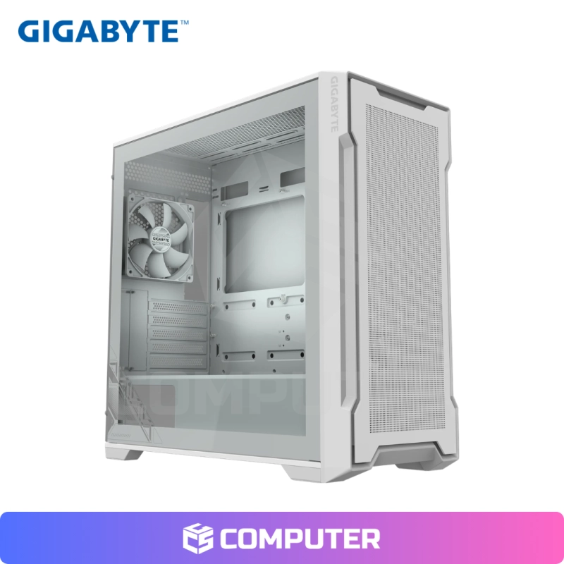 CASE GIGABYTE C102 GLASS MID TOWER WHITE PLASTIC STEEL