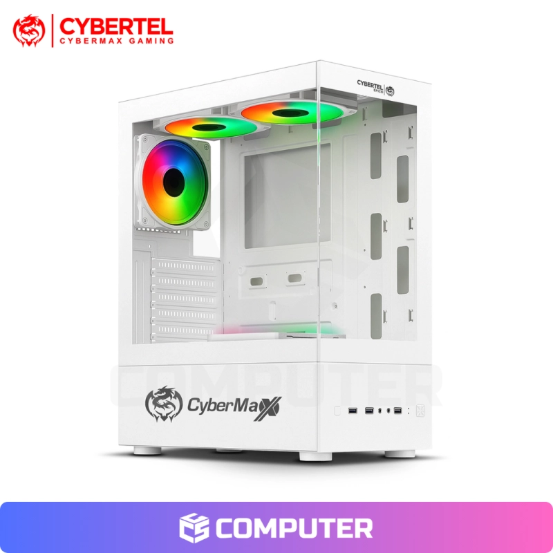 CASE GAMER CYBERTEL EPICO WHITE CBX 5008R 4 FAN ARGB