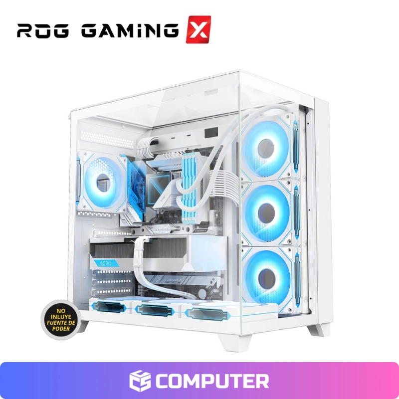 CASE ROGX (AEREO) PROMAX BLANCO 7 FAN ARGB