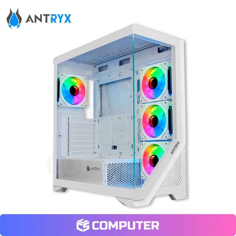 CASE ANTRYX FX650 WHITE, ARGB FAN X4 VIDRIO TEMPLADO