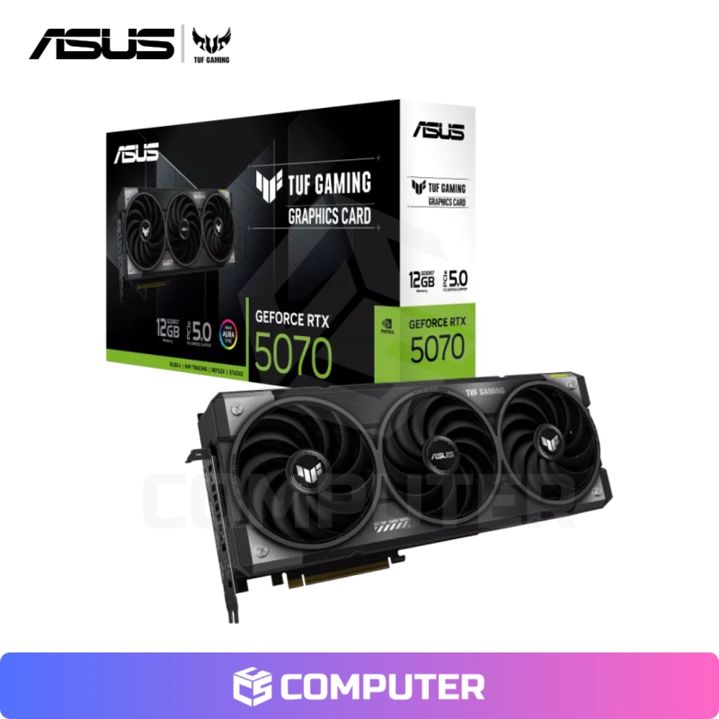 TARJETA DE VIDEO ASUS TUF GAMING GEFORCE RTX 5070 12GB OC EDITION SOLO PC