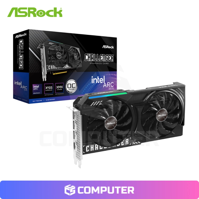 TARJETA DE VIDEO ASROCK CHALLENGER INTEL ARC B570 10GB