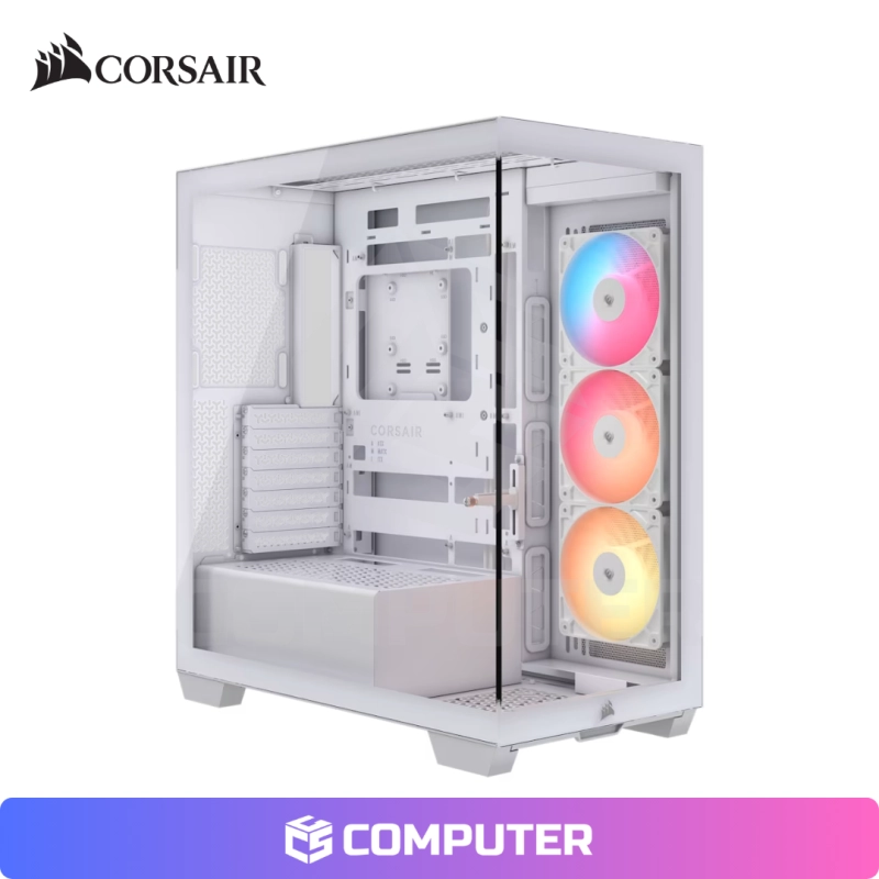 CASE CORSAIR 3500X RSR ARGB GLASS SIN FUENTE VIDRIO TEMPLADO MID TOWER WHITE