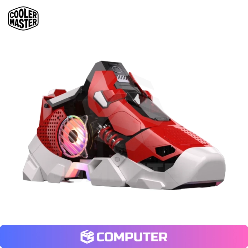 CASE COOLER MASTER SNEAKER X RED ADVANCED SYSTEMS INCLUYE FUENTE SFX 850W GOLD + REFRIGERACION FLUX 360 + 1 COOLER MF120 HALO