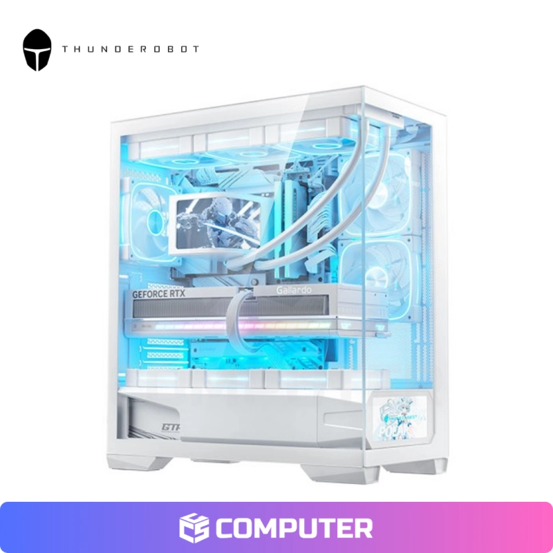 CASE THUNDEROBOT BLACKWARRIOR COLOR BLANCO (CON PANTALLA)