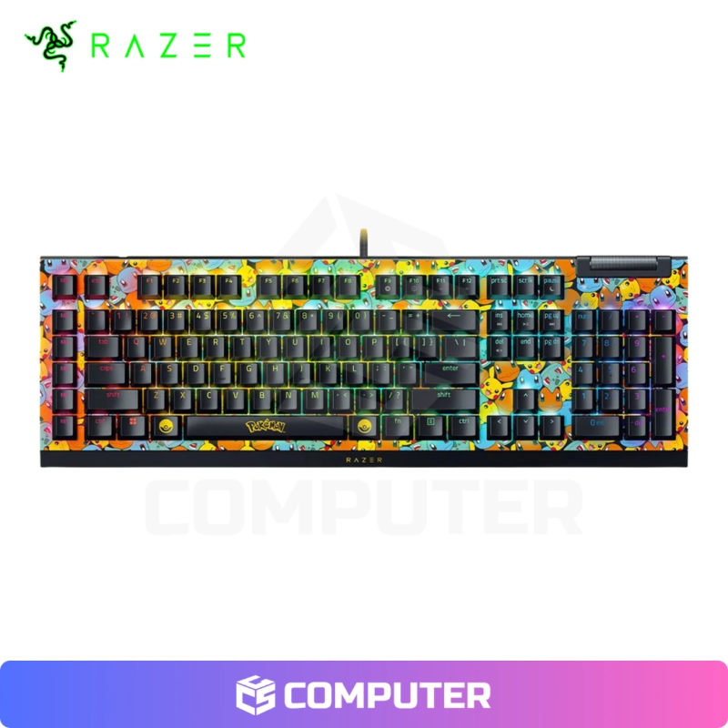 TECLADO MECANICO RAZER BLACKWIDOW V4 X POKEMON
