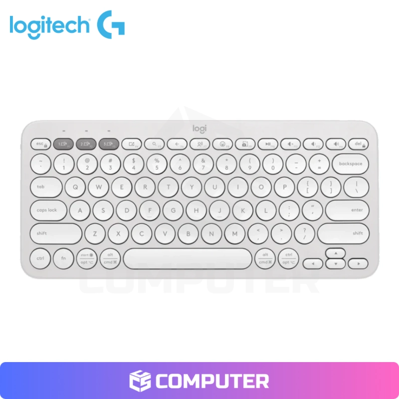 TECLADO MEMBRANA LOGITECH PEBBLE 2 K380S BLUETOOTH/WIRELESS SP WHITE