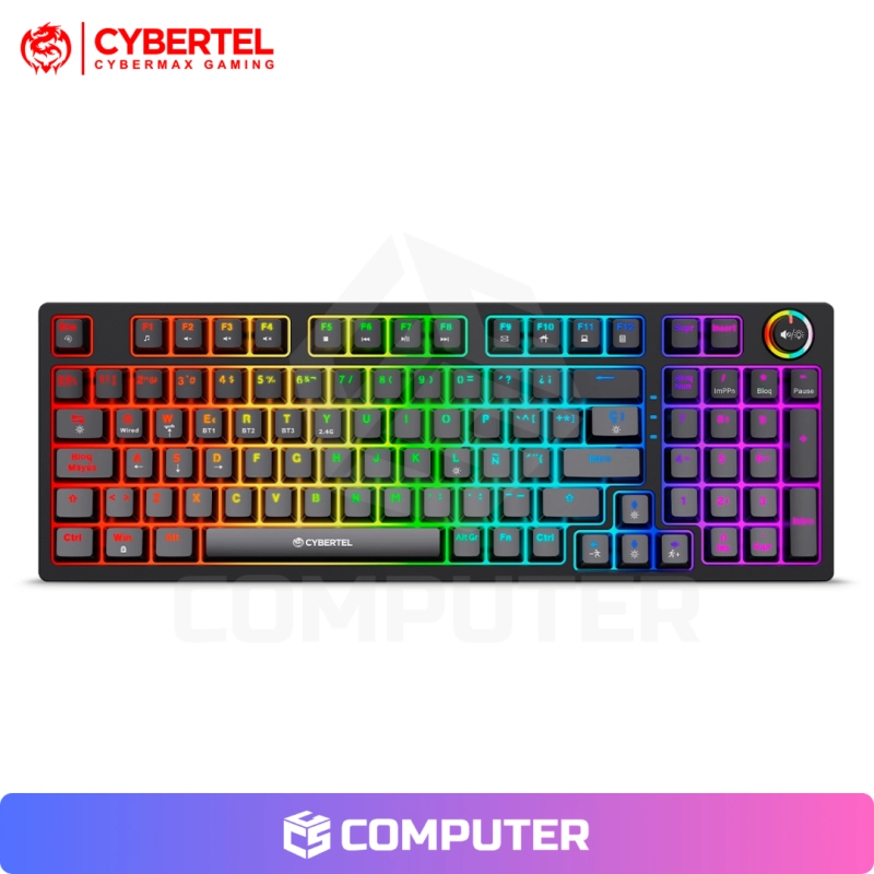 TECLADO MECANICO CYBERTEL STRIKER K1008 RECARGABLE 96 KEYS/ WIFI