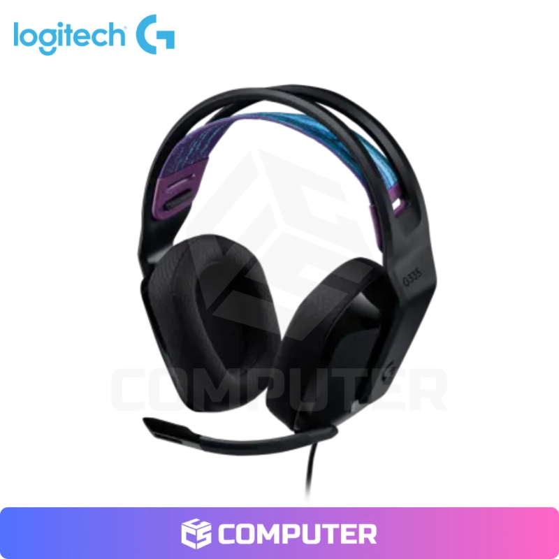 AUDIFONO LOGITECH G G335 BLACK CON MICROFONO JACK 3.5MM