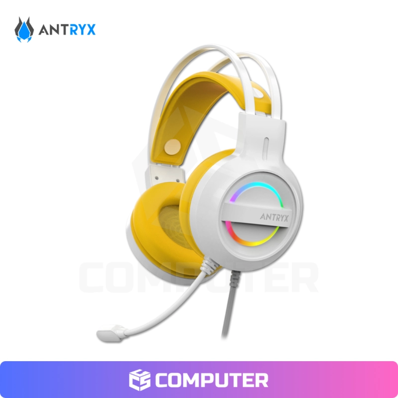 AUDIFONO ANTRYX IRIS-W YELLOW RAINBOW CON MICROFONO 7.1 VIRTUAL SURROUND