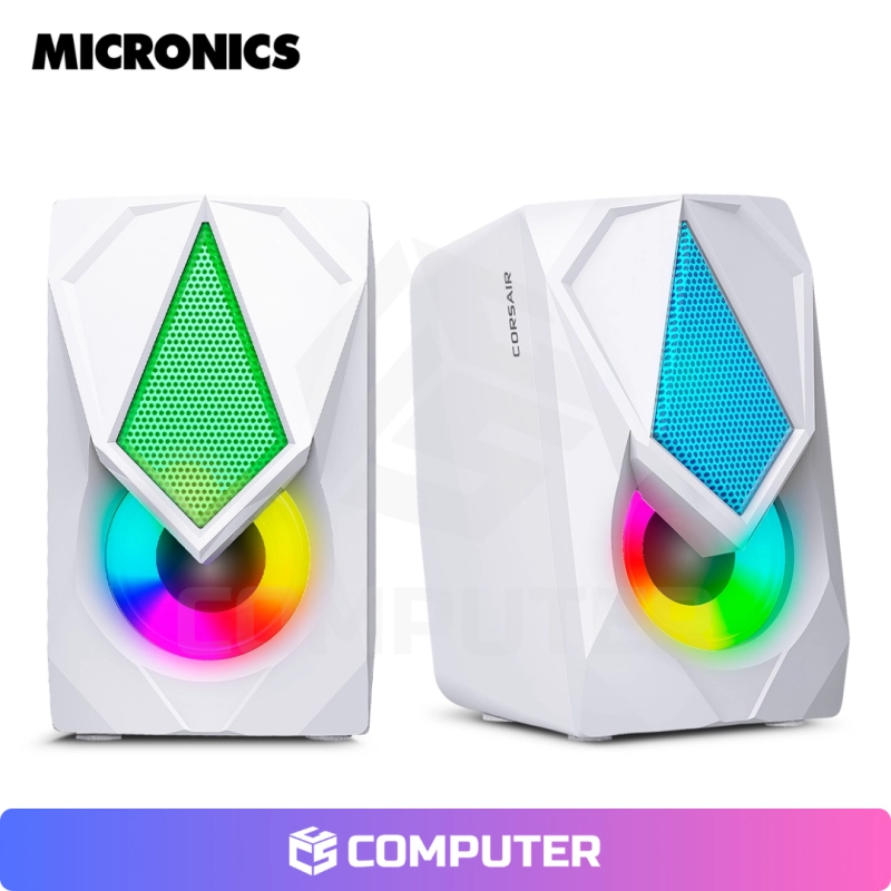 PARLANTE MICRONICS S309-9W CORSAIR WHITE RGB