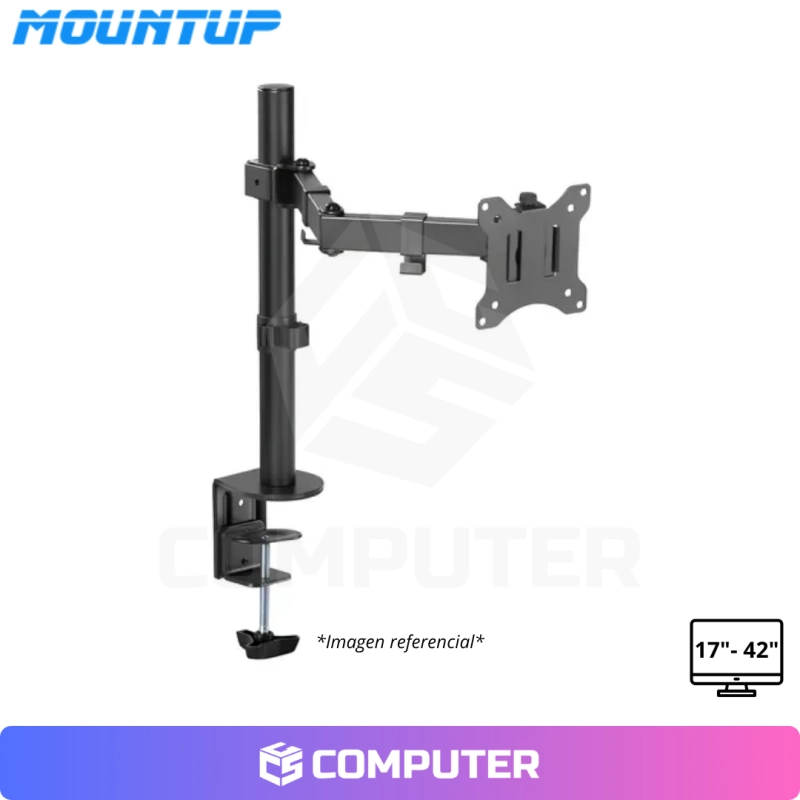 RACK PARA MONITOR MOUNTUP 1BRAZO 17P A 42P BLACK
