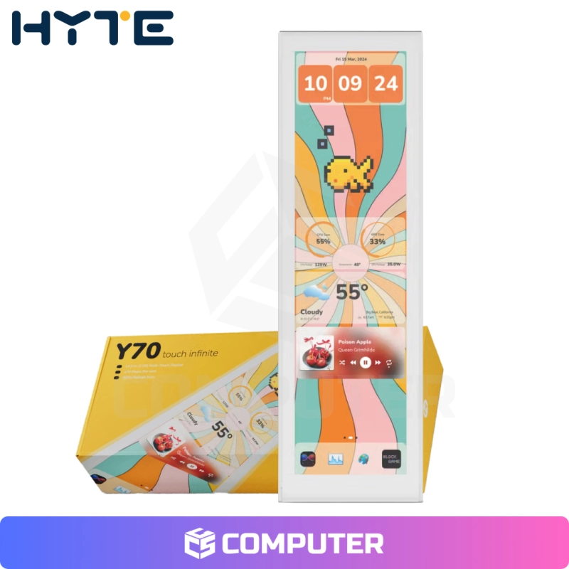PANTALLA TACTIL HYTE Y70 TOUCH INFINITE WHITE PANTALLA TACTIL IPS 14.9