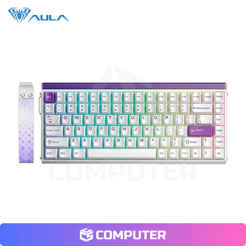 TECLADO MAGNETICO AULA HERO 84HE ALÁMBRICO 8K BLANCO