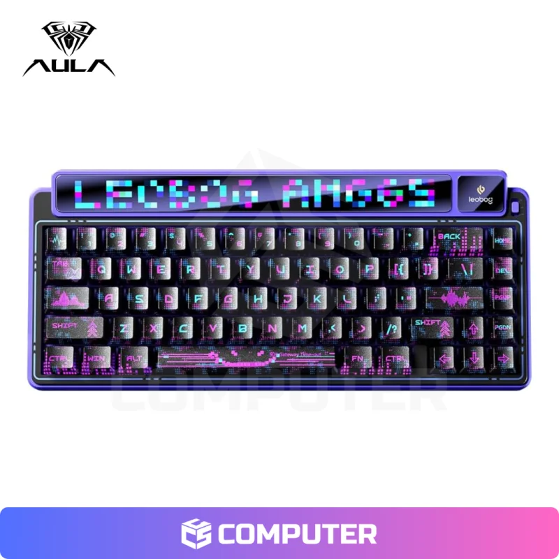 TECLADO MECANICO GAMER AMG65 CON PANTALLA