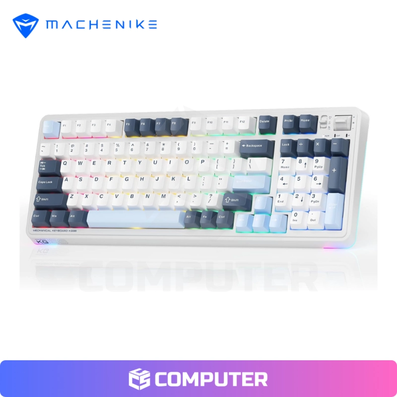 TECLADO MECANICO MACHENIKE KG98 SILVER SWITCH BLUE