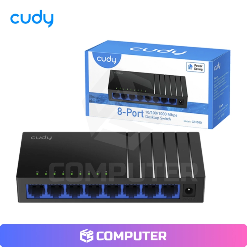 SWITCH GIGABIT DE ESCRITORIO CUDY 8 PUERTOS GS108D